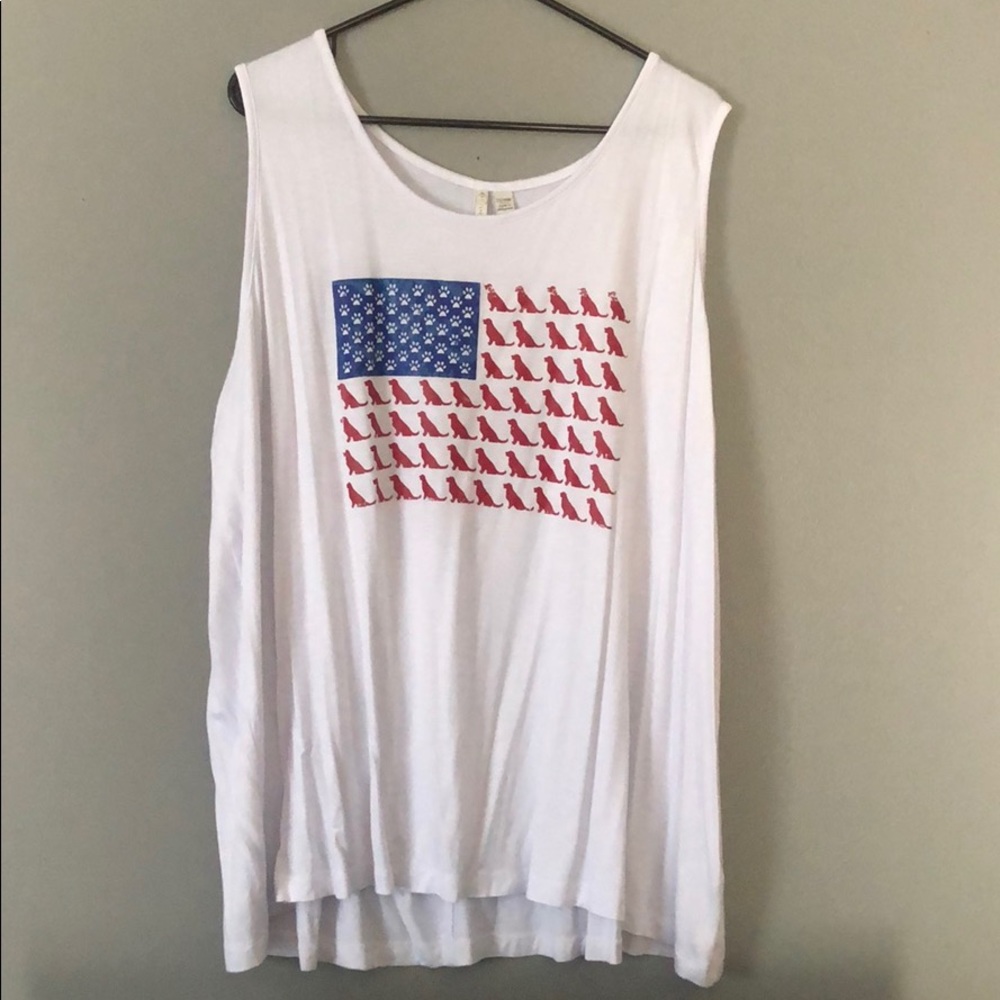 American Flag Dog Tank Top
